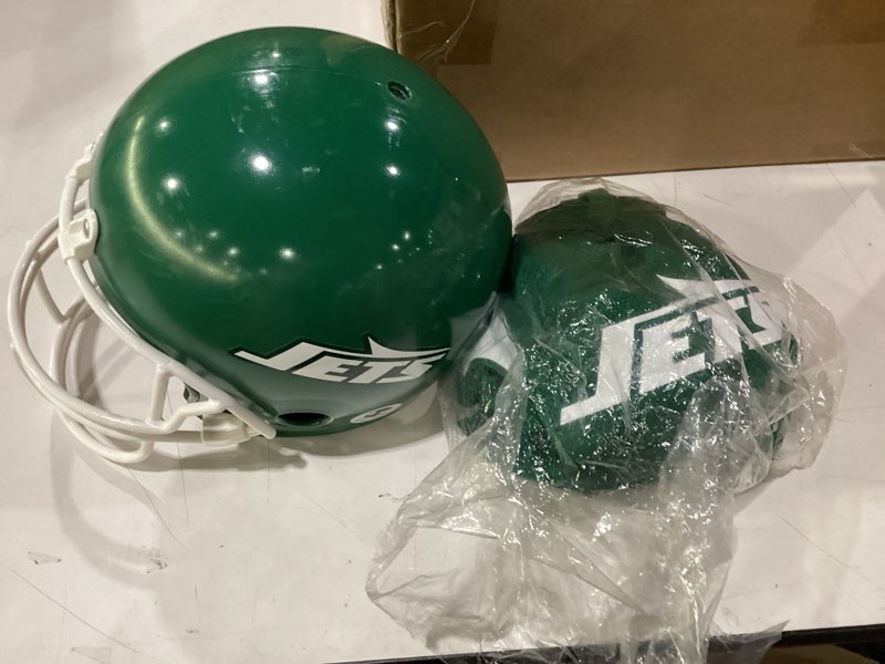 Condition photo showing New/Like New for Franklin Sports NFL Kids Football Uniform Set - NFL Youth Football Costume for Boys & Girls New York Jets 2 Large