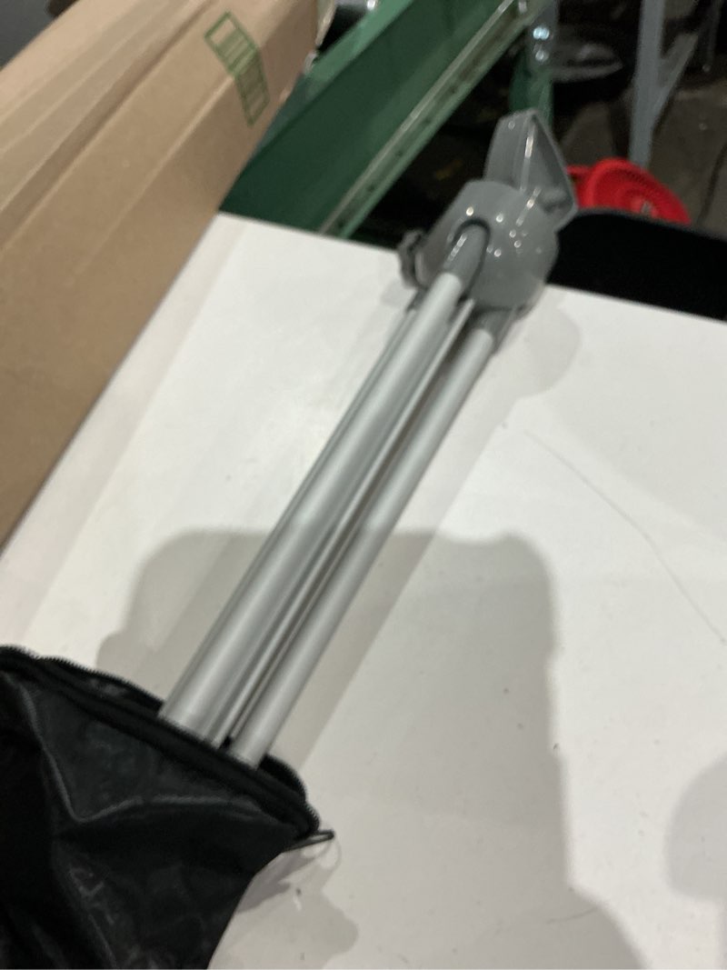 Condition photo showing As Is for adjustable reinforced x banner stand, fit banner size 23 x 63 to 32 x 78 inches with travel bag