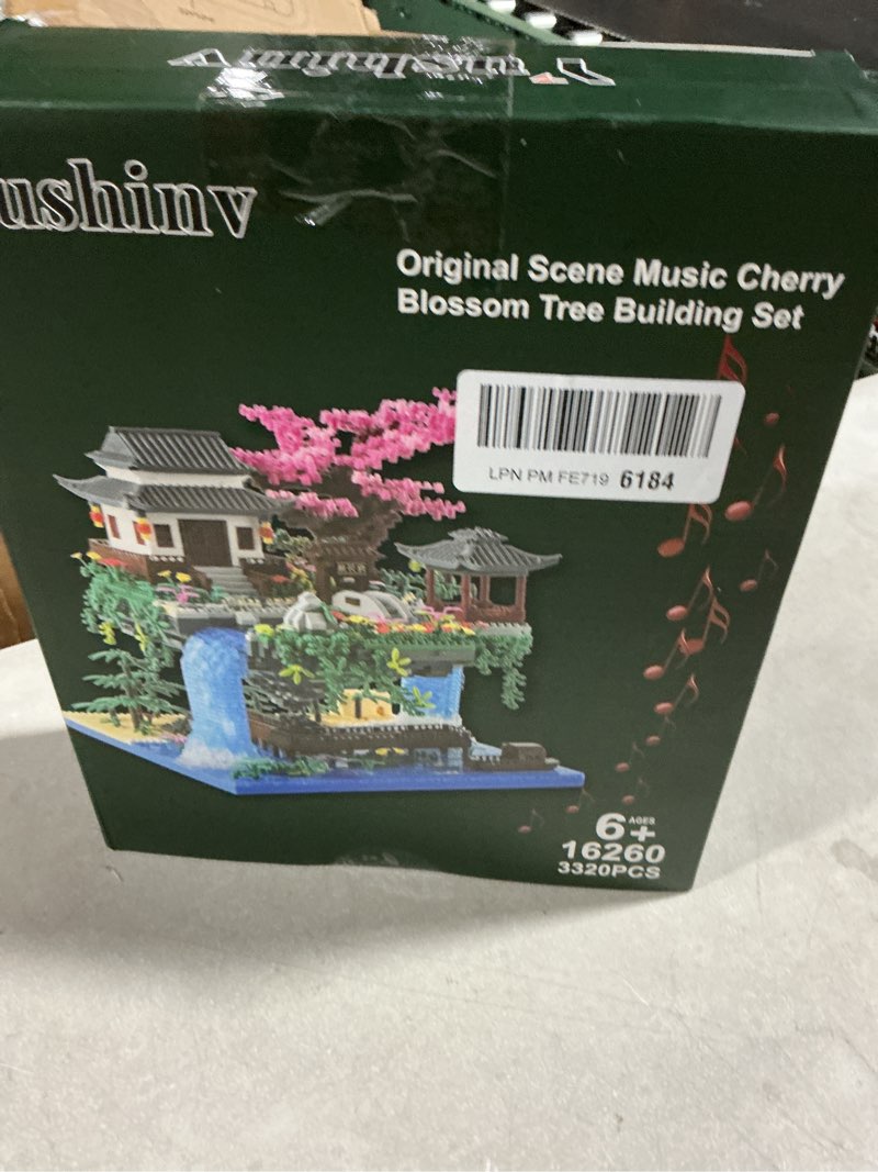 Condition photo showing Good Condition for Cherry Blossom Tree Building Set with Gift Box, Original Music Cherry Blossom Tree House(Type :Symphony), Japanese Sakura Tree House Lights Building Kit3320 Pcs, Cherry Bonsai Building Set.