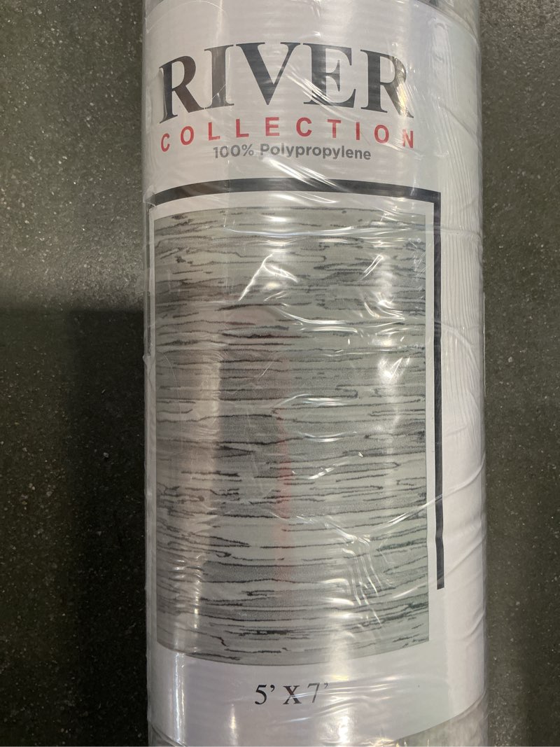 RIVER Area rug 5’x7’ Grey/Bone