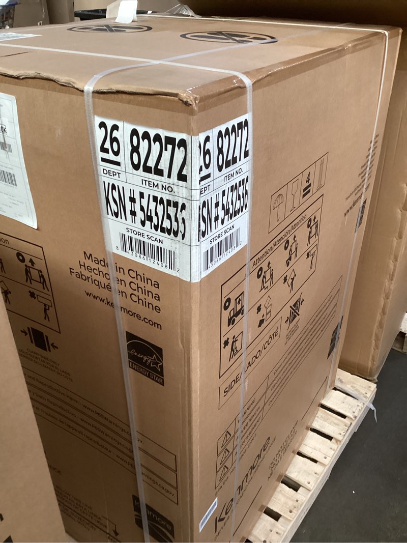 Condition photo showing New/Like New for Kenmore 8.0 cu. ft. Front Load Electric Dryer with Wrinkle Guard & Accela Steam to Reduce Wrinkles, Static & Odors - Smart Sensor Drying - LED - ENERGY STAR Certified - White