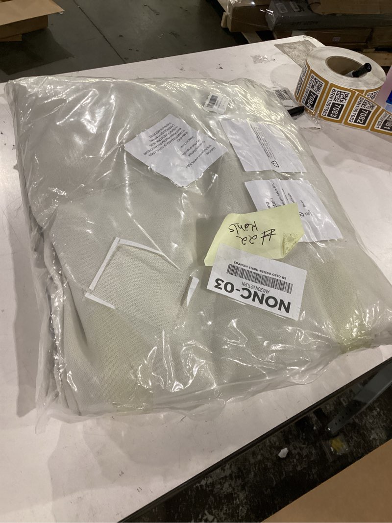 Condition photo showing As Is for ektorp 3 seat sofa cover slipcover replacement made for the ikea ektorp 3 seat sofa cover, couch cover not include the sofa body,cool white a-three seat cover a-white