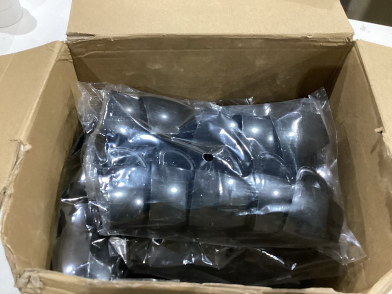 Condition photo showing Good Condition for Amyhill 100 Pcs Disposable Tea Cups Mini Plastic Tea Cup Bulk with Handle Hard Plastic Coffee Mug Disposable Square Espresso Mug for Party Catering (Black) Black 100