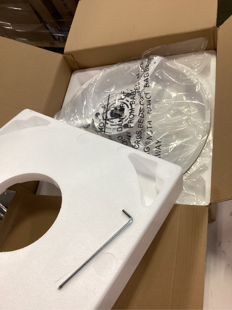 Condition photo showing New/Like New for VOLISUN Low Profile Ceiling Fans with Lights and Remote, Ceiling Fan with Light Flush Mount, No Assembly, 3000K-6500K Dimmable, White Fandelier Ceilings Fans with Lights for Bedroom White 20 INCH