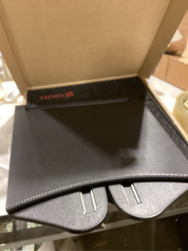 Condition photo showing New/Like New for YONZEE Foldable Desk Food Tray (Carbon Edition) for Tesla Model Y Model 3 S X Y Juniper- Upgraded Table with Support Leg for Dining, in-Car Work, Travel and Outdoor (1 Pack)