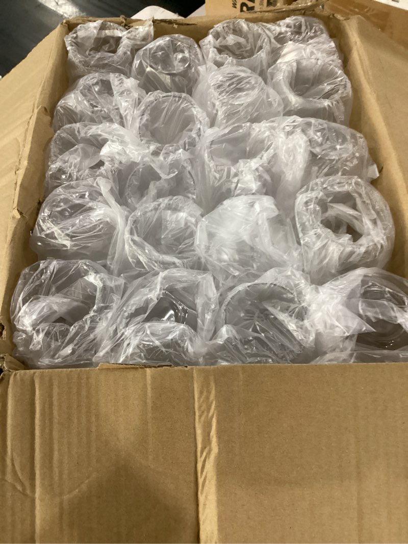 Condition photo showing Good Condition for goodluck 80 pcs diamond stemless plastic wine whiskey glasses, 12 oz disposable cocktail glasses, suitable for weddings, birthday parties, family gatherings, bars, etc (clear) clear 80
