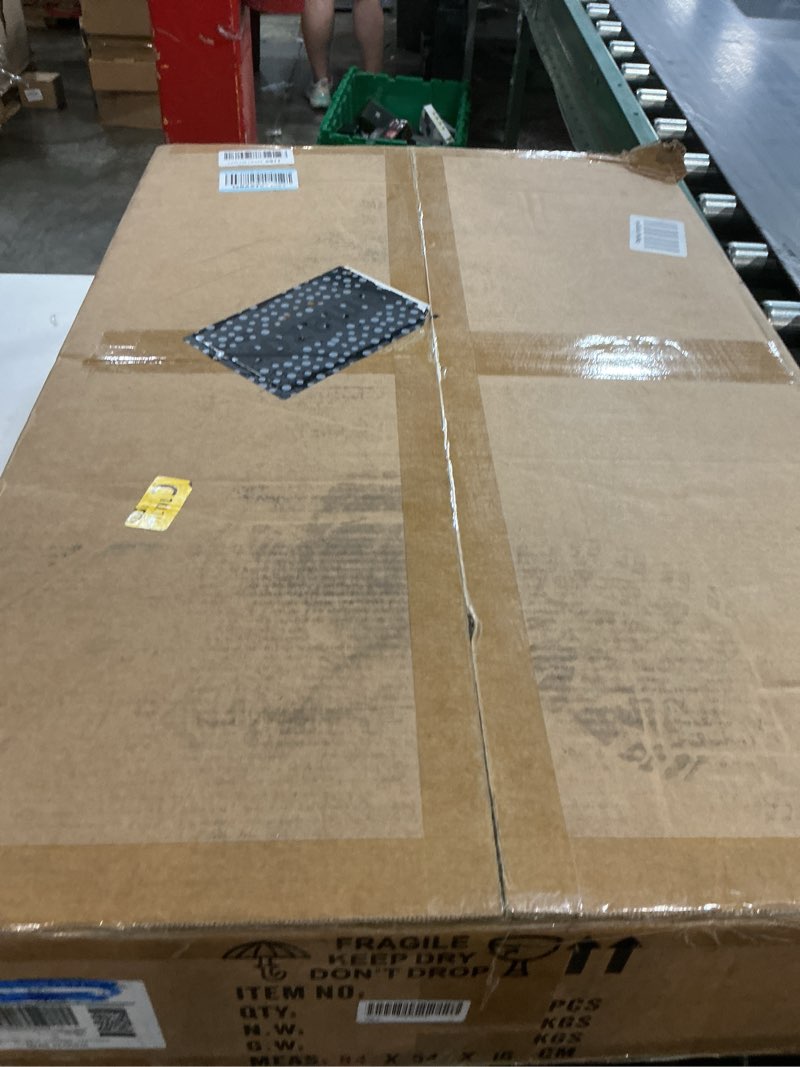 Condition photo showing New/Like New for vbkk 24-light black chandelier, 40" large farmhouse chandeliers for high ceilings, vintage rustic candle chandelier for dining room foyer, modern industrial pendant light for living room entryway 40'' black 24-light