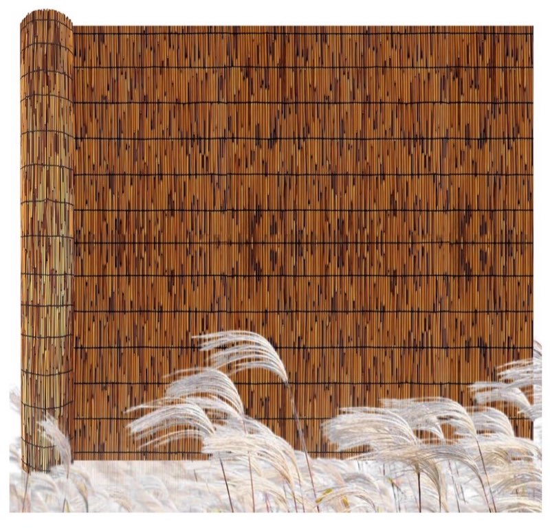 vevor natural reed fencing, 4 ft x 16.4 ft, 3 pack decorative natural reed fencing roll, decorative 