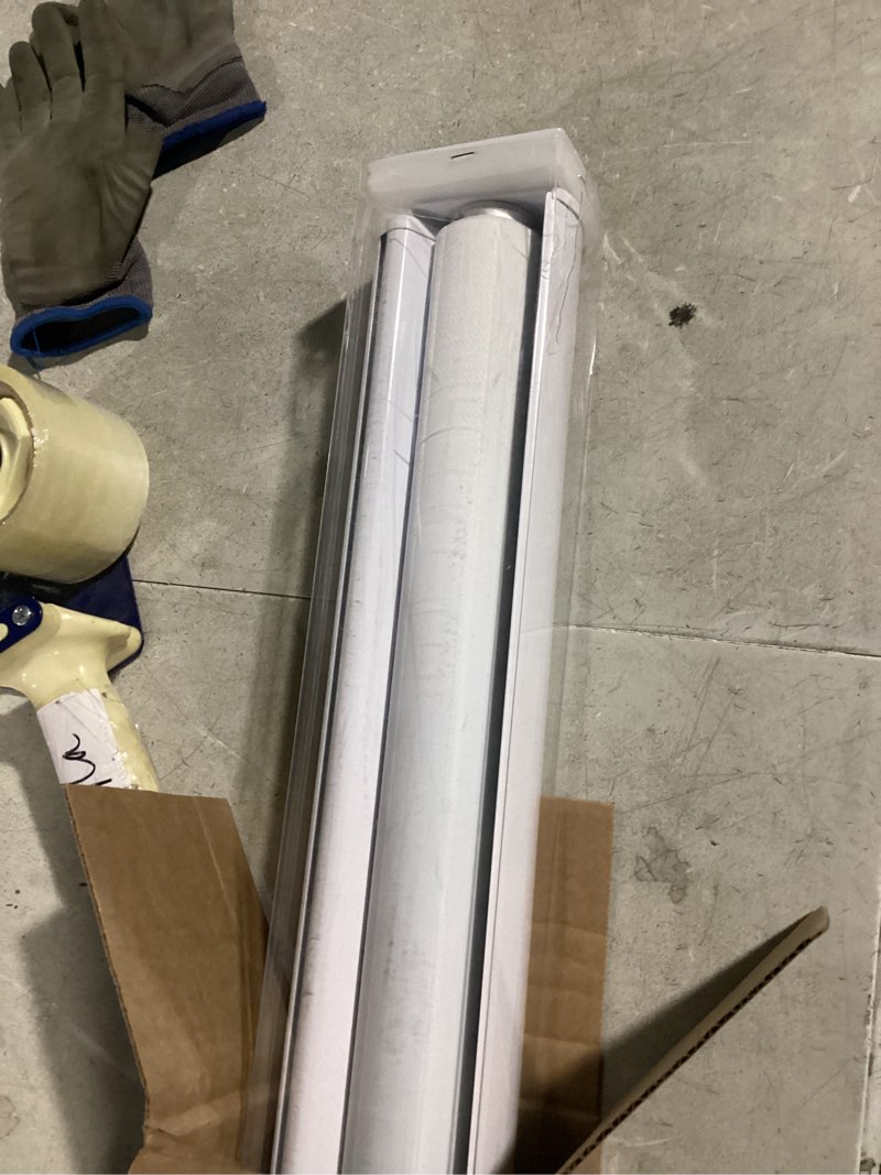 Condition photo showing Good Condition for chrisdowa cordless blackout roller shades for windows, thermal insulated uv protection pull down shades, total blackout window blinds for home, office, bedroom, door (22" w x 72" h, white) 22"w x 72"h white