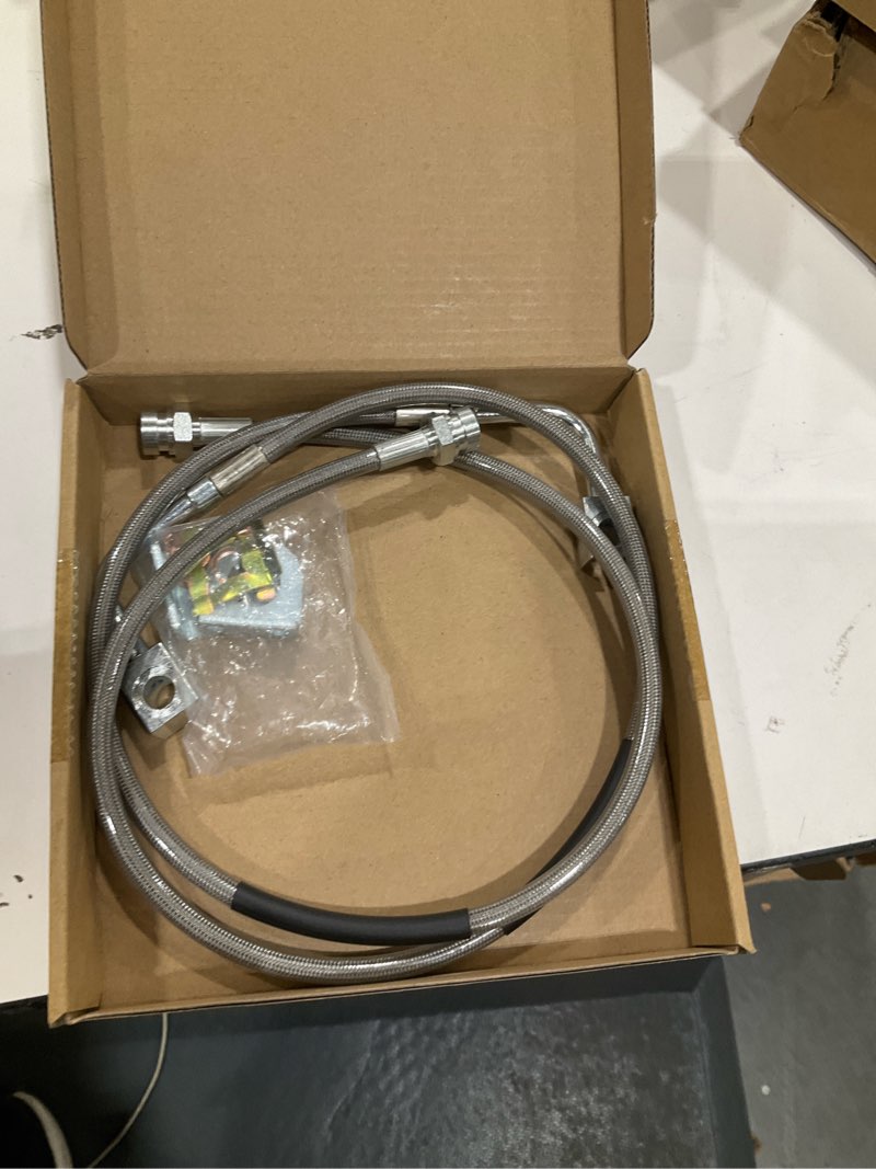 Condition photo showing Good Condition for extended front stainless brake lines compatible with wrangler jk 07 | 89707?braided stainless steel construction, stable brake response, polished metal surface, length for 4-6 inch lift