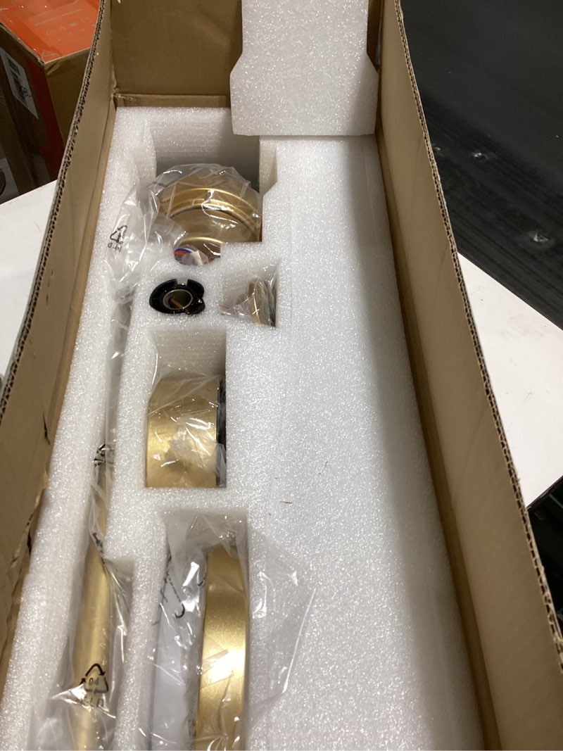 Condition photo showing New/Like New for White and Gold Ceiling Fans with Lights Remote Control, 52 inch Modern Gold Ceiling Fan ETL Listed, 3 Downrods, 3 blades Gold Fan Reversible Quiet DC Motor, Timer, 6-Speed for Outdor Patio Bedroom White and Gold 52 Inch