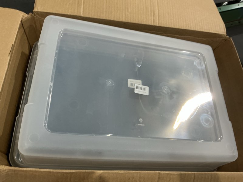 Condition photo showing Good Condition for snaplock 28 qt. clear under bed storage container bin with lid, (2 -pack