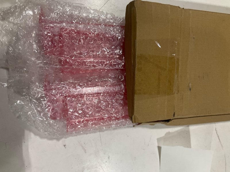 Condition photo showing Good Condition for non-slip mahjong racks with pushers - set of 4 pack clear acrylic racks with beautiful silver glitter, american mahjong tile racks accessories, gift-ready mahjong gifts (pink)