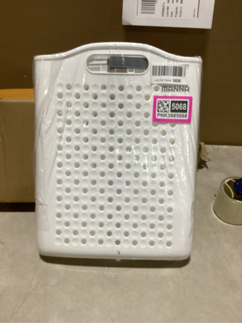 Condition photo showing Good Condition for 57L Collapsible Laundry Basket with Wheels, Laundry Basket Collapsible, Foldable Laundry Baskets with Handles, Dirty Clothes Hamper for Dorm, Bedroom and Bathroom (Pearl White)