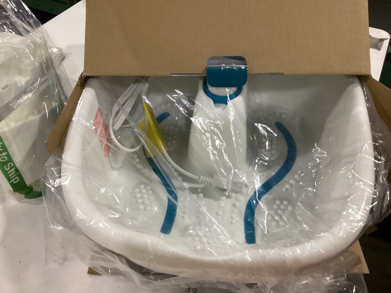Condition photo showing New/Like New for Homedics Bubble Mate Foot Spa, Toe Touch Controlled Foot Bath with Invigorating Bubbles and Splash Proof, Raised Massage Nodes and Removable Pumice Stone