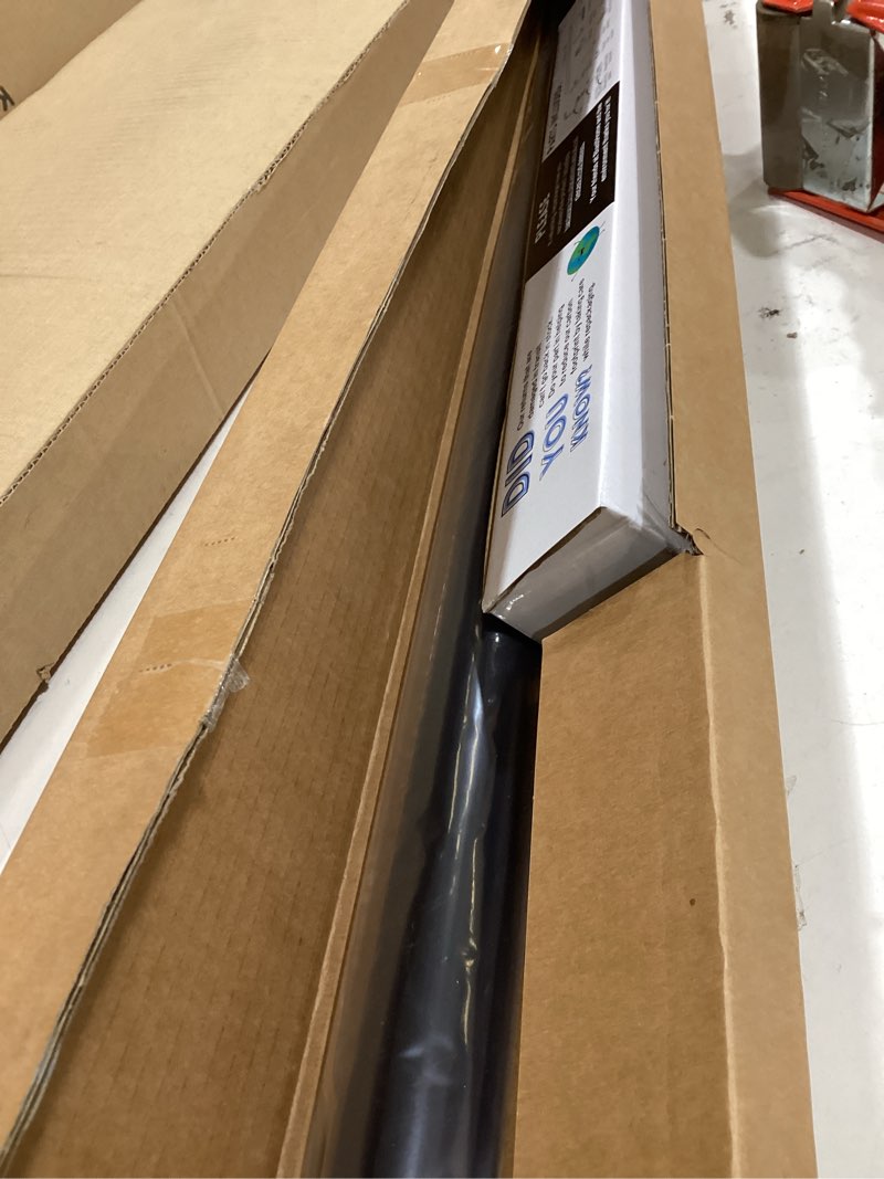 Condition photo showing Good Condition for blasthome® non-adjustable luxury curtain rods for windows, 1 ¼” rod set, 3 1/2 foot fixed length, tuxedo black single rod tuxedo black 3 1/2 foot