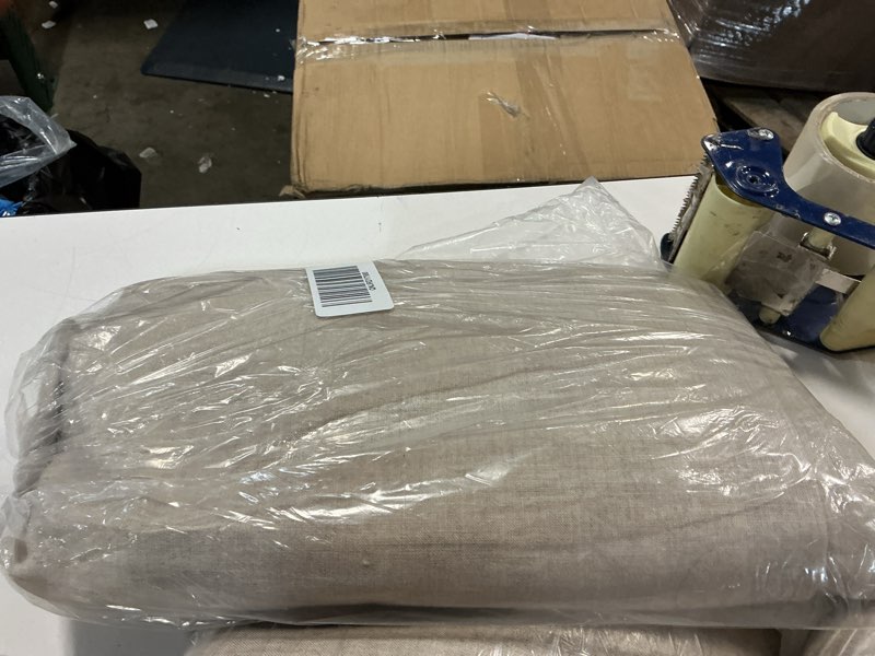 Condition photo showing As Is for quince european linen true blackout curtian sand