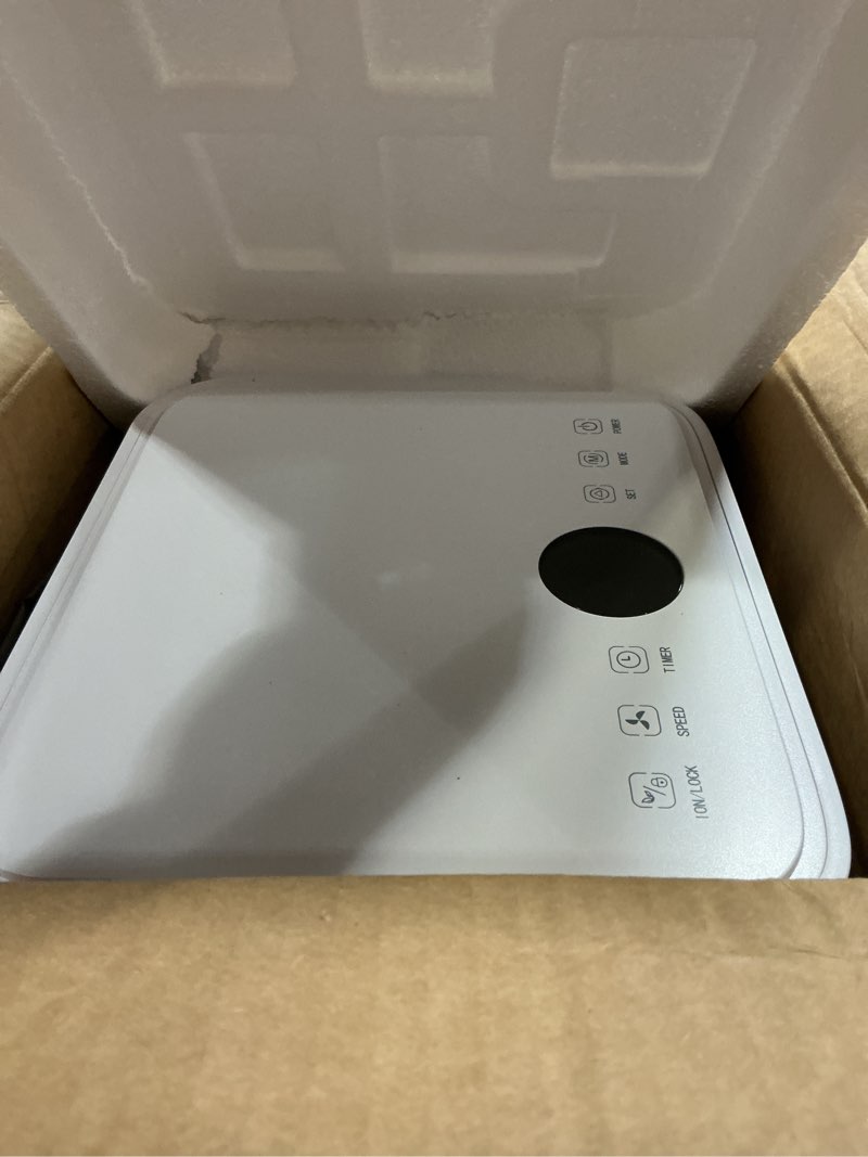 Condition photo showing Good Condition for 30pints dehumidifier with drain hose, 2,000 sq.ft dehumidifier for basement, 2l/0.53 gallon tank, energy star cert. 38db, humidity display ring, humidity remover for home, bedroom & bathroom pearl white 30 pints 2000 sq. ft