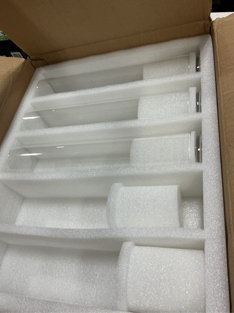 Condition photo showing As Is for hurricane candle holder thickened cylinder covers 10 pcs taper candle sticks holder glass tall candlesticks holders centerpiece for wedding dining table clear 10