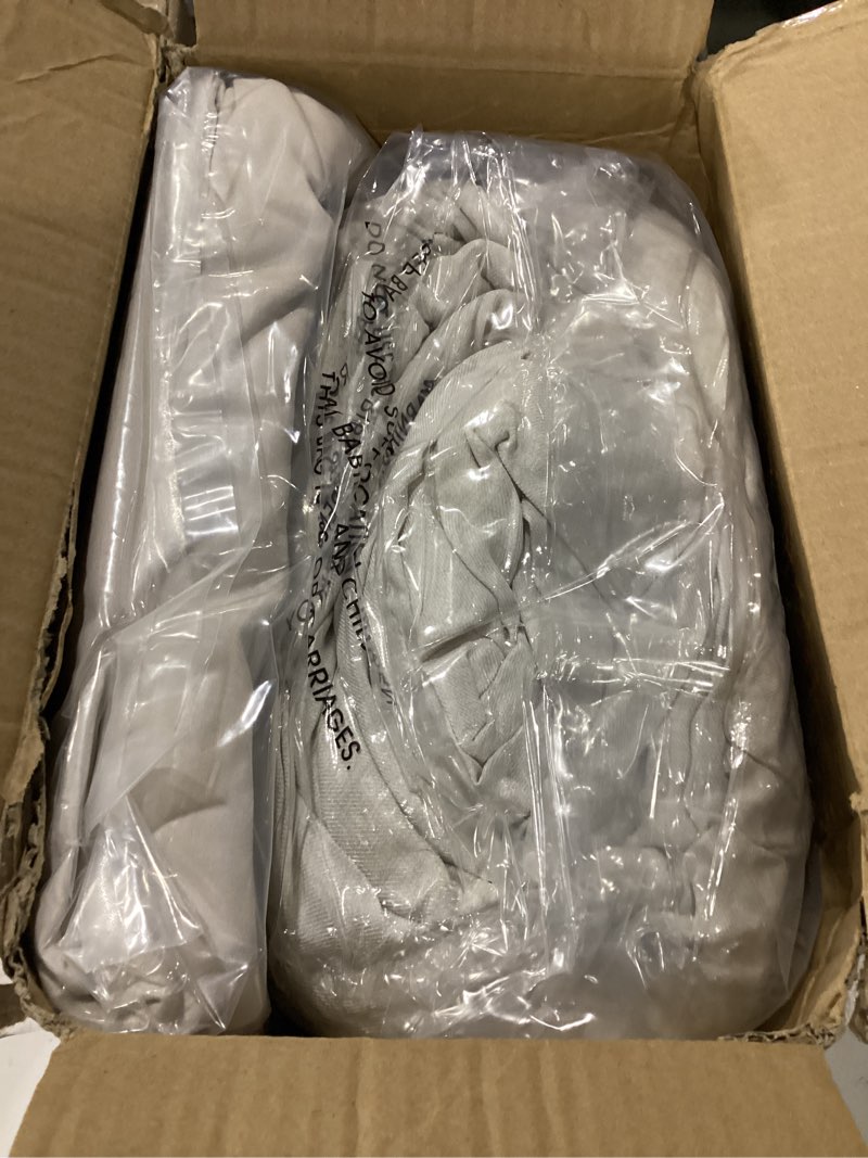 Condition photo showing New/Like New for geniospin king size comforter set- 7 piece ivory textured king bedding set, soft solid bed in a bag for all season, king comforter set with sheets(ivory,102''x90'') ivory white king