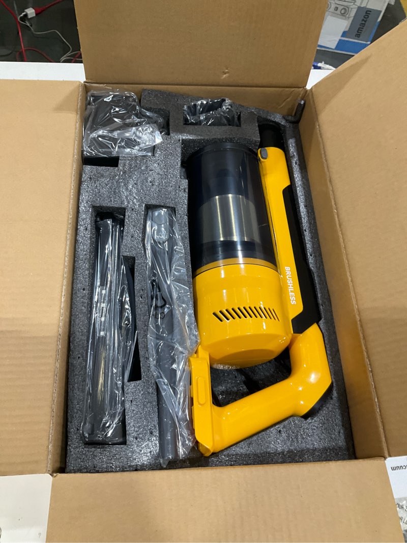 Condition photo showing Good Condition for Cordless Vacuum Cleaner for DeWalt 20V Battery, 7-in-1 Lightweight Stick Vacuum with HEPA Filter, 35KPA Suction, 350W Brushless Motor, 3 Modes for Carpet, Floor, Car (Battery Not Included) For Dewalt 20V(BATTERY NOT INCLUDED)