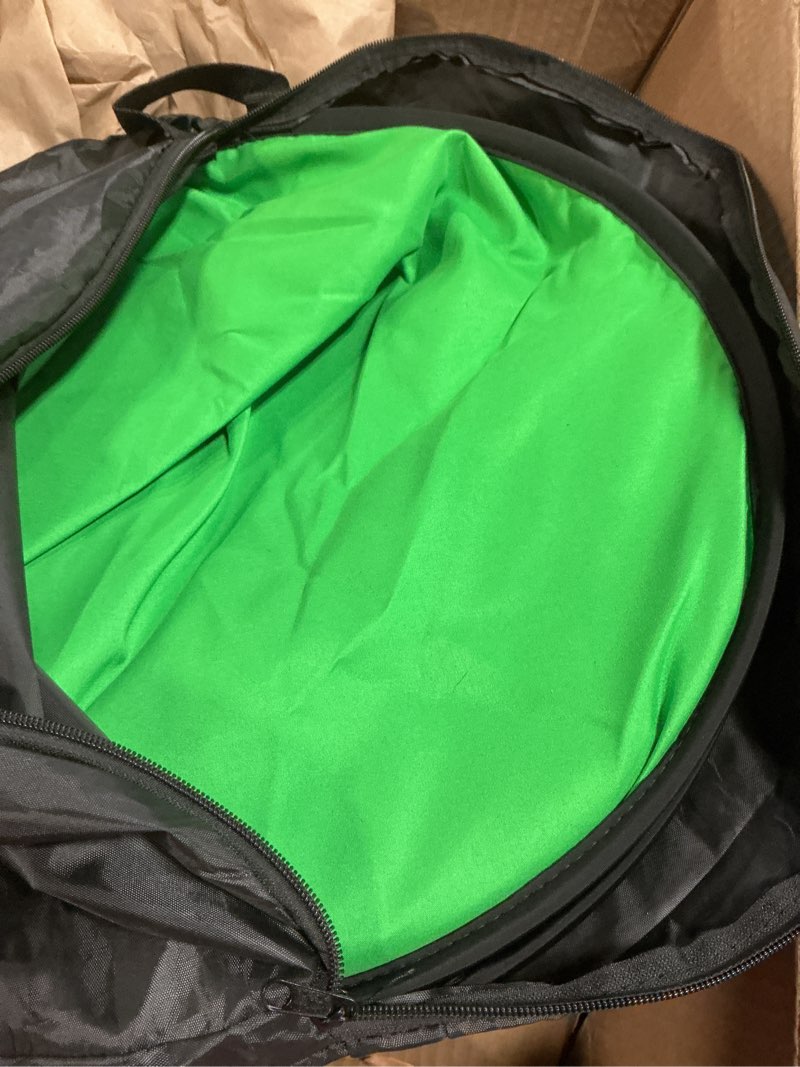 Condition photo showing As Is for Portable Green Screen Chromakey Backdrop with Stand,59 * 39 inch Pop Up Collapsible Backdrop,Foldable Blue&Green Screen 2 in 1 Backdrop for Photo and Video Shooting,Gaming (Green & Blue)