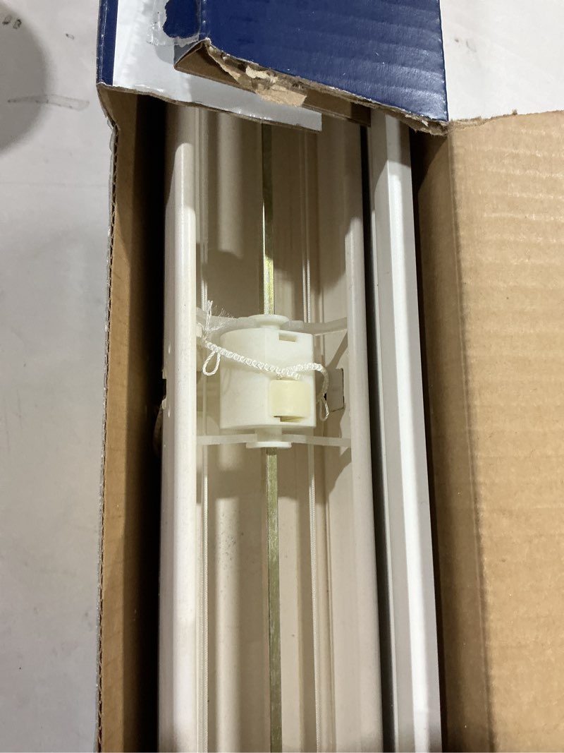 Levolor 2-in White Faux Wood Blinds. Precut To 55 1/2 X 48. Includes Hardware