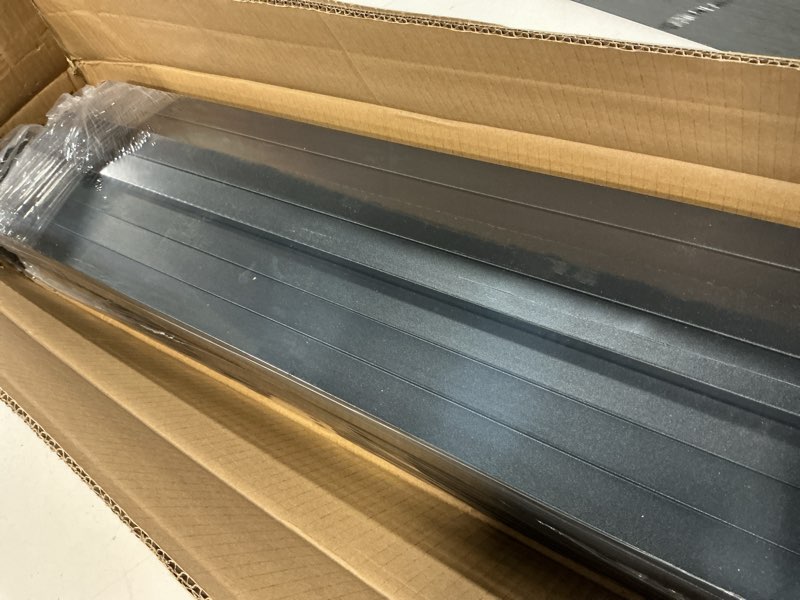 Condition photo showing New/Like New for 50 Pack Deck Balusters 36 Inch Rectangle Staircase Baluster, Black Metal Deck Spindle and Stairs Railing,Hollow Rectangle Deck Balusters for Deck Railing Porch 36 Inch 50