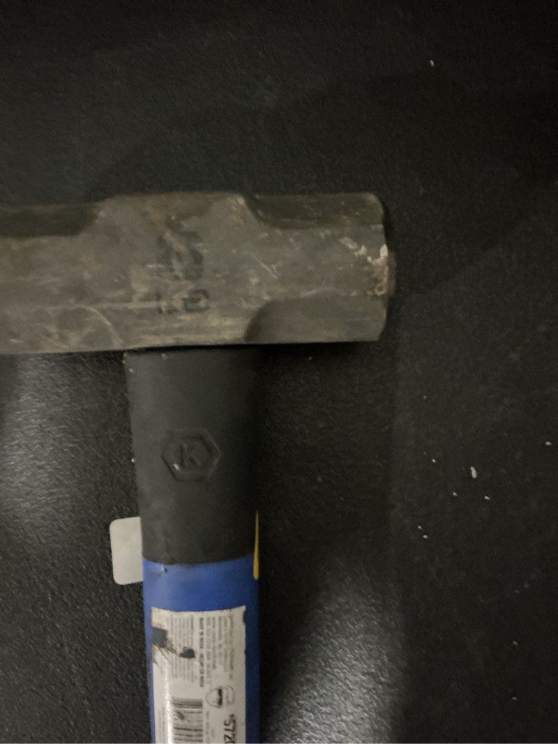 Condition photo showing As Is for kobalt sledge 6-lb polished face steel head fiberglass demolition sledge hammer