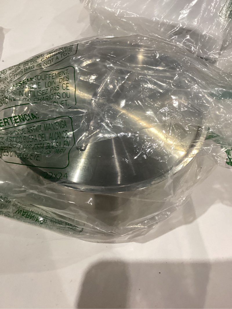Condition photo showing As Is for Winco Heavy-Duty Stainless Steel Sauce Pan with Cover, 4.5 Quart 4.5 Quarts
