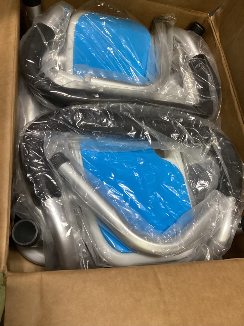 Condition photo showing Good Condition for swivel shower chair with locking seat, 400 lbs 360° rotating shower chair for elderly & disabled, height adjustable bath chair with arms & back, non-slip bariatric shower seat for inside shower light blue