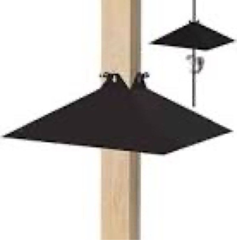 PirateAnt Metal Squirrel Baffle for Bird Feeder Pole,16" Extended Squirrel Guards with Stainless Ste