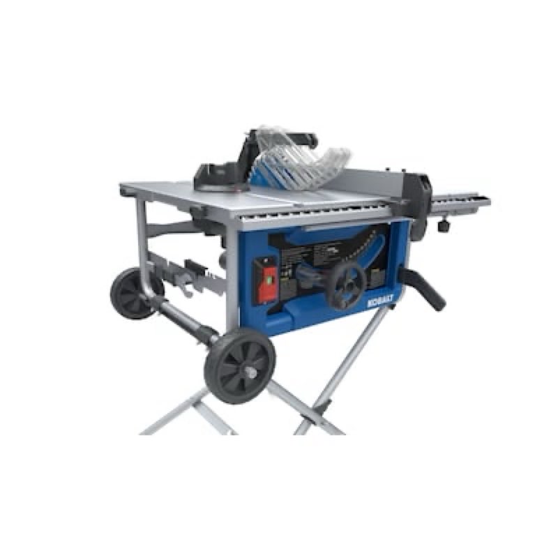 kobalt 10-in 15 -amp 120 -volt portable jobsite table saw with folding stand