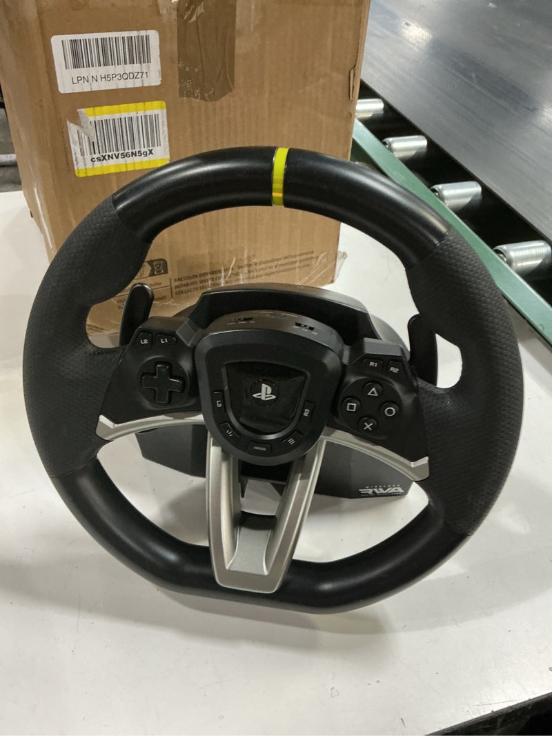 Condition photo showing As Is for HORI Racing Wheel Apex for Playstation 5, PlayStation 4 and PC - Officially Licensed by Sony - Compatible with Gran Turismo 7