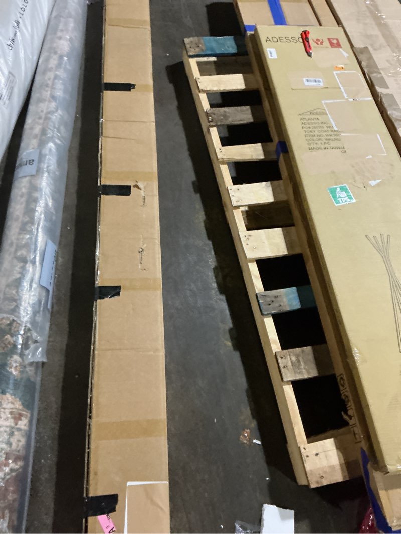 Condition photo showing Good Condition for Art3d 8-Pack 96 x 6in. WPC Acoustic Slat Wall Panel for Modern Interior Decor, TV Background, Living Room, Grey Oak 96*6 Grey Oak 8