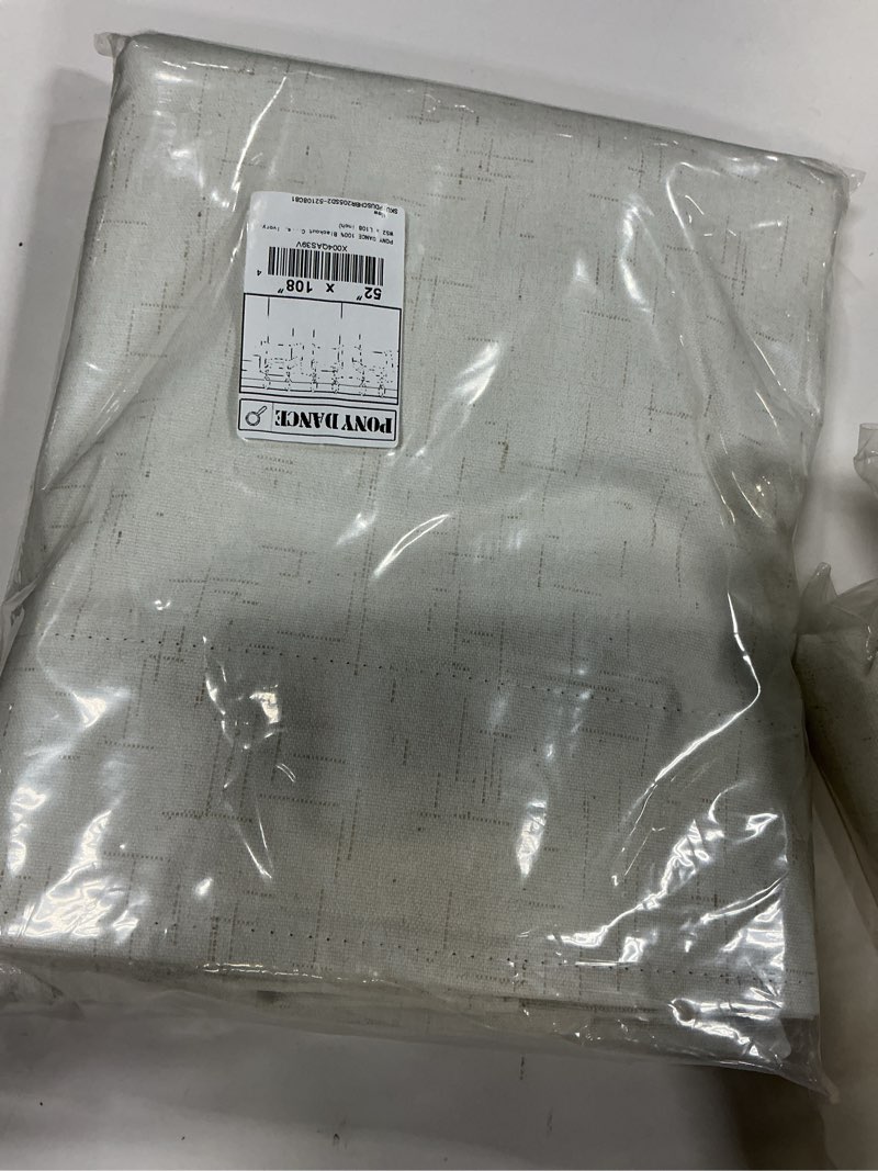 Condition photo showing New/Like New for 100% blackout shield linen blackout curtains for bedroom 84 inches long, back tab/rod pocket living room drapes, thermal insulated blackout curtains 2 panels set, 52\\\\\\\" w x 108\\\\\\\" l, cream cream 52\\\\\\\"w x 108\\\\\\\"l (pack of 2)
