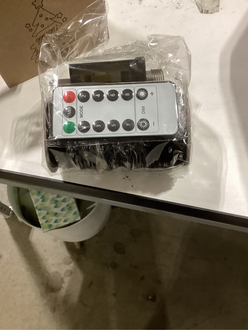 Condition photo showing New/Like New for Halloween Fairy Lights Plug in,100FT 300 LEDs Waterproof String Lights,Twinkle Light with 8 Modes Remote for Indoor Outdoor Patio Garden Halloween Decor,Black Copper Wire,Purple&Orange Purple&Orange(Plug in) 100FT