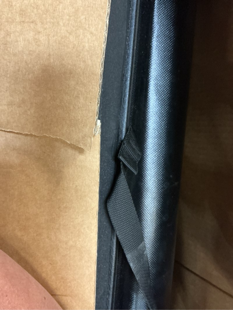 Condition photo showing As Is for truck bed tonneau cover compatible with nissan frontier 2005-2026 5 ft short box w/or w/o track rail, soft roll up style