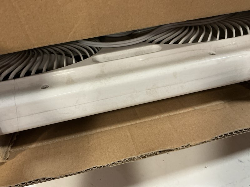 Condition photo showing As Is for shinic 9" twin window fan with 180°+90° rotatable fans, 3-speeds, vertical window fan with rigid & accordion expanders, width adjustable (21.65" to 33.27"), ideal for home, kitchen, bedroom, office