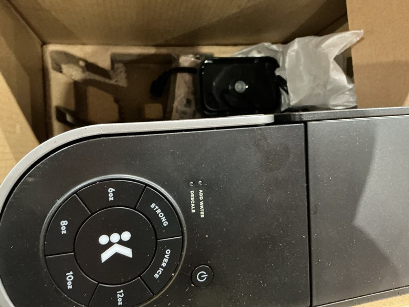 Condition photo showing As Is for keurig k-supreme single serve k-cup pod coffee maker, multistream technology, 4 brew sizes, 66oz dual-position removable reservoir, black black coffee maker
