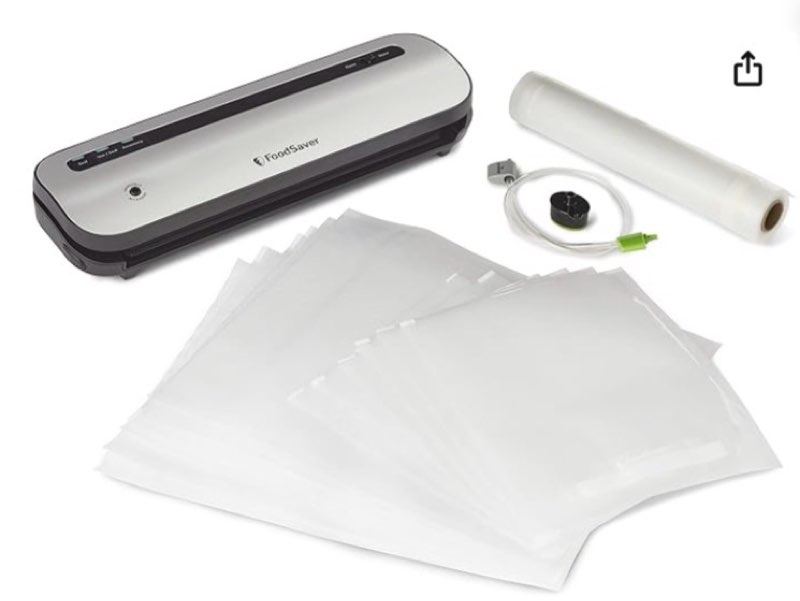FoodSaver Preserve Vacuum Sealer, 14-Piece Starter Kit, Vacuum Seal Roll & Bags