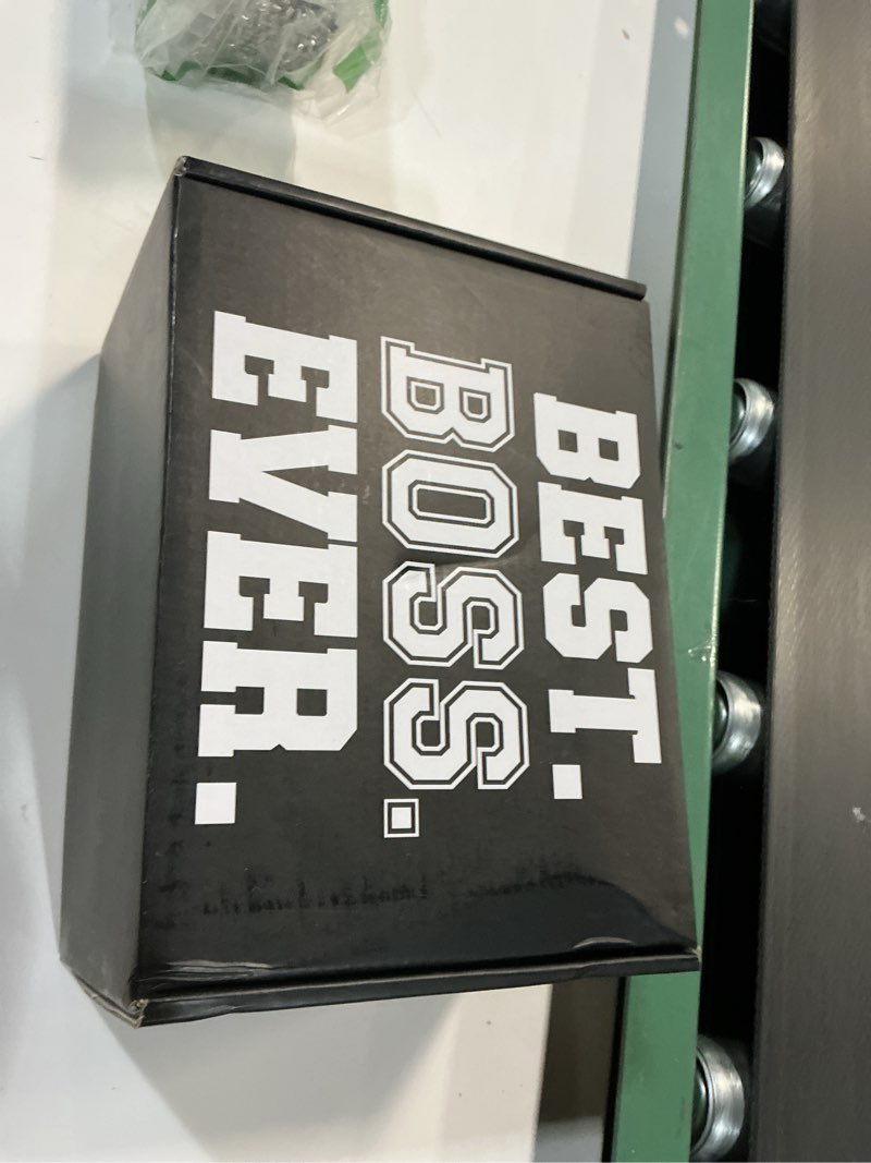 Condition photo showing New/Like New for 10 Pcs Boss Gifts for Men, Boss Day Gifts for Him, Best Bosses Gift with 20 Oz Tumbler, Socks, Acrylic Plaque, Bracelet, Keychain, Funny Inspirational Appreciation Gift from Employees
