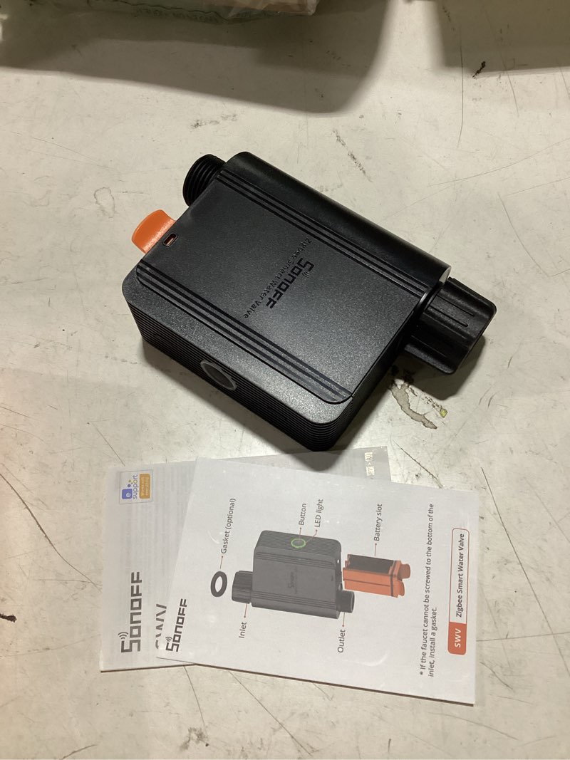 Condition photo showing Good Condition for sonoff zigbee sprinkler timer, gateway required, smart controller voice control with alexa and google home, automate irrigation for garden, lawn, pool, outdoor watering, swv-nh, black