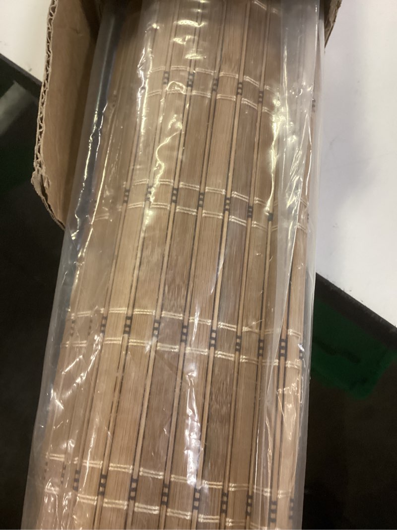 Condition photo showing Good Condition for lazblinds no tools no drill cordless bamboo roman shades, light filtering window treatment, roll up bamboo blinds for window 35'' w x 64'' h, brown brown206 35'' w x 64'' h
