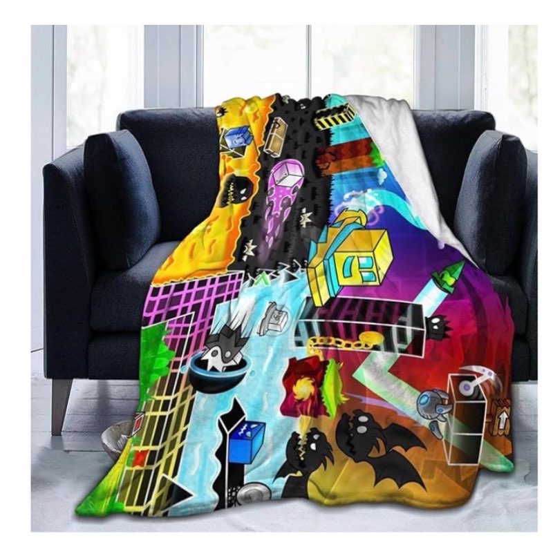geometry cartoon dash blanket soft flannel throw blanket cozy bedding for couch sofa bed for children kids adult gifts all seasons 50"x40" 