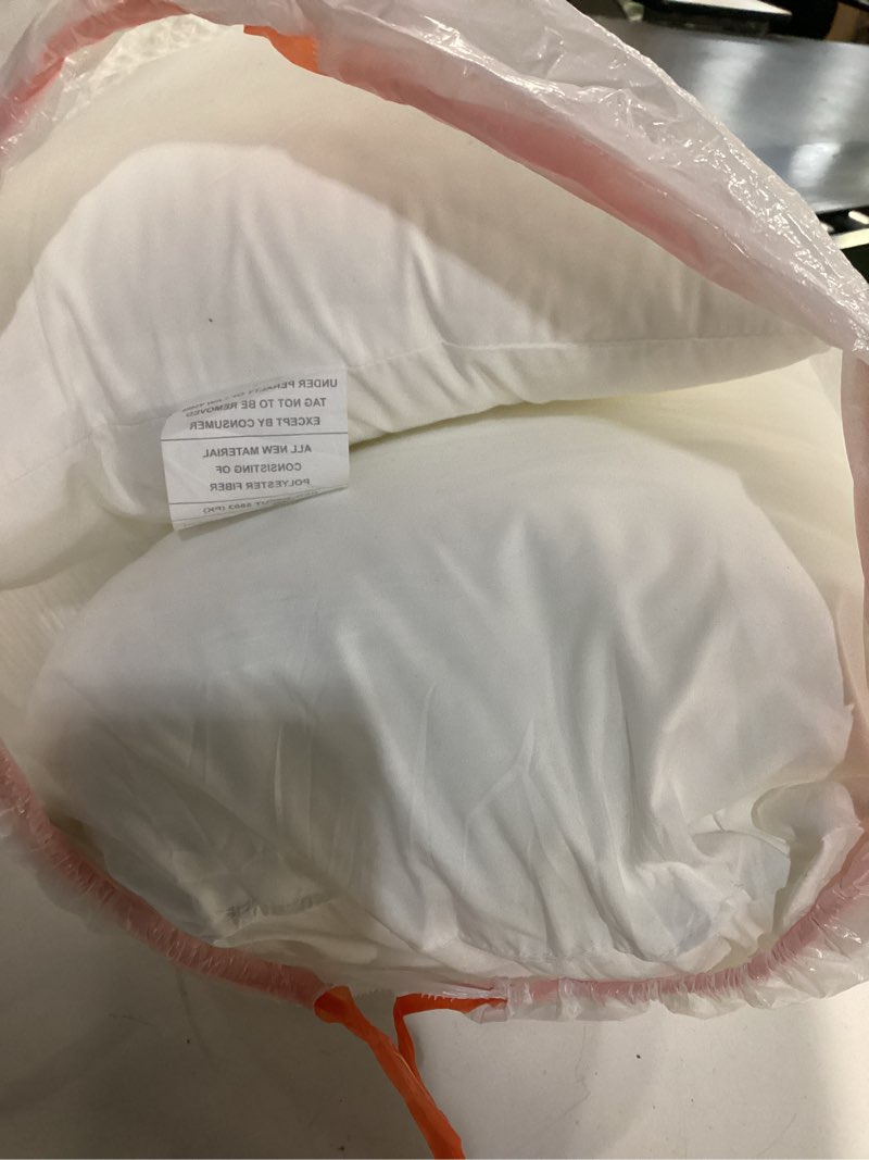 Condition photo showing As Is for MIULEE Throw Pillows Inserts, Pack of 2 12x20 Inch 100% Virgin Fiber Filling Bed Couch Pillows