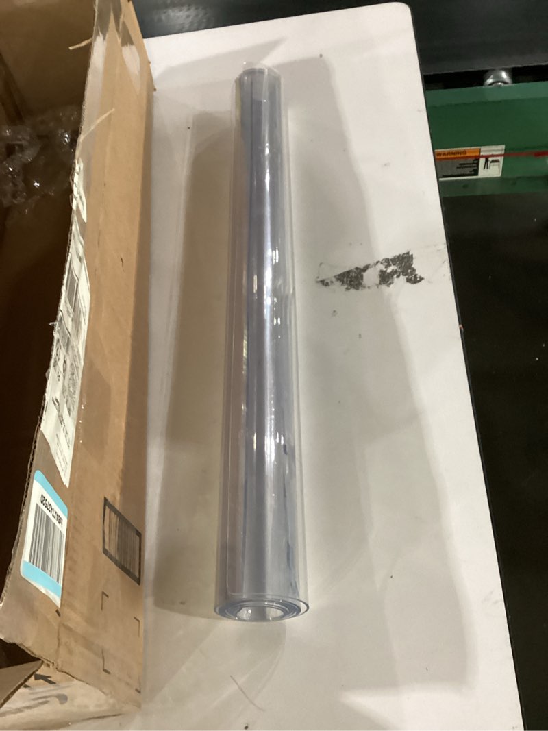 Condition photo showing Good Condition for OstepDecor Clear Table Protector 2mm Thick, 24 x 48 Inch Clear Table Cover Protector, Plastic Table Cover, Desk Protector Mat, Waterproof Desk Cover Pad for Coffee Table, Writing Desk, Dining Room 24" x 48" (Rectangular) Crystal Clear 2mm