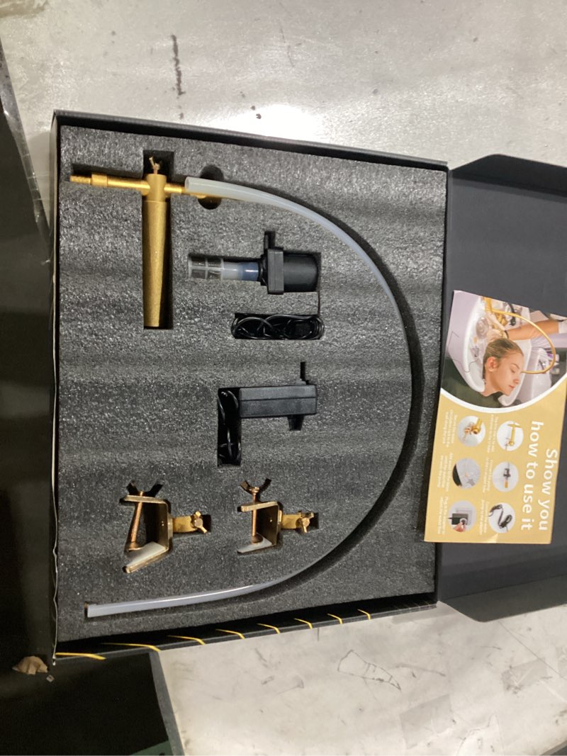 Condition photo showing New/Like New for Portable Head Spa Waterfall Equipment, Adjustable Shampoo Bowl Water Circulation Rack, Scalp Massage Water Outlet Basin Attachment Rack for Salon and Home.