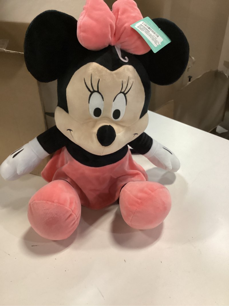Condition photo showing Good Condition for Disney Official Minnie Mouse Soft Toy for Kids, Cuddly Character with Fuzzy Texture and Embroidered Details, Flexible Ears, Plushy Suitable for All Ages, Measures 17 Inches (12 inches Sitting) 17 Inch Minnie Mouse