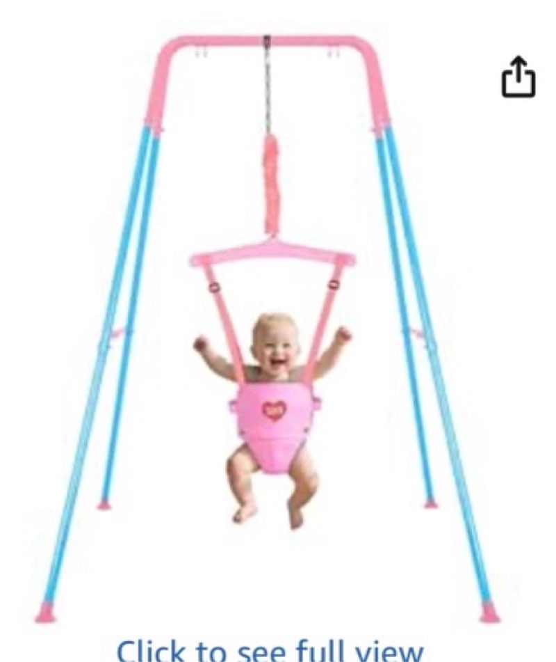 baby jumper, indoor&outdoor baby bouncer, infant jumper with adjustment strap for boys girls, exerci